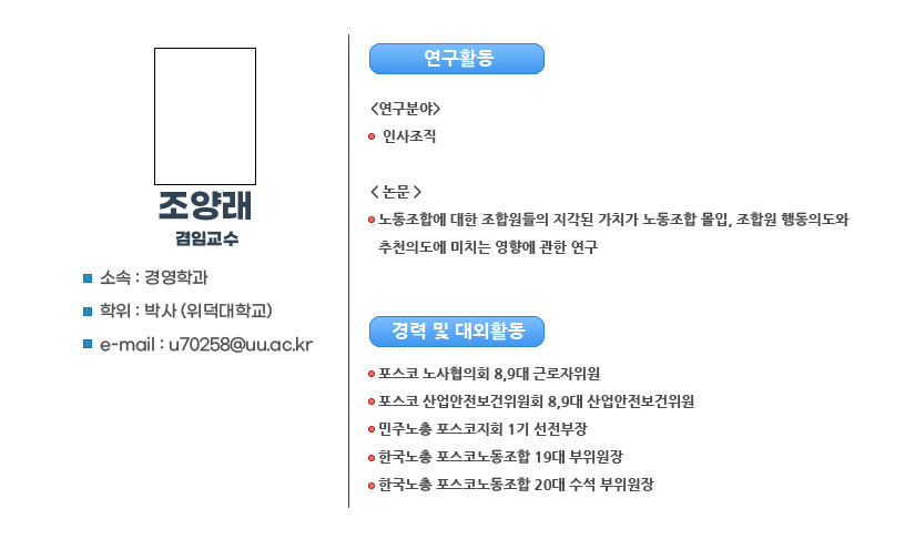 조양래 교수